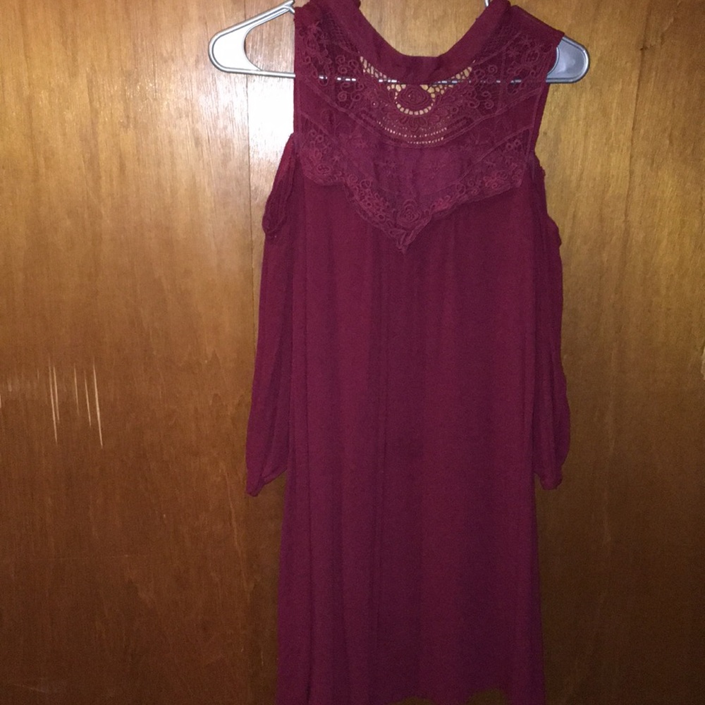 Burgundy dress